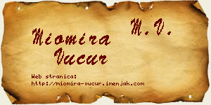 Miomira Vučur vizit kartica